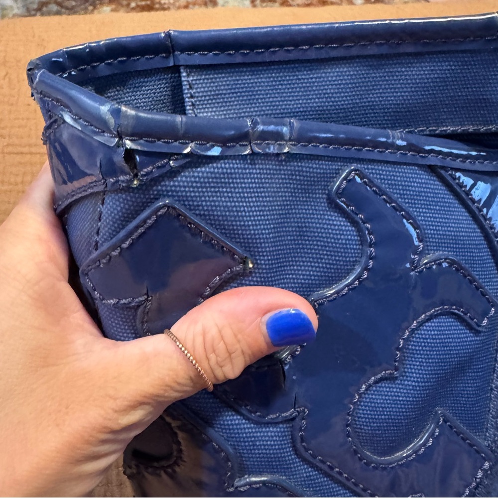 TORY BURCH Beach Tote bright navy Blue Bag Resort - Picture 4 of 11